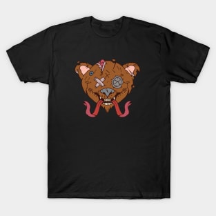 Creepy Teddy Bear Head T-Shirt